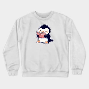 Cute Bookish Penguin Crewneck Sweatshirt